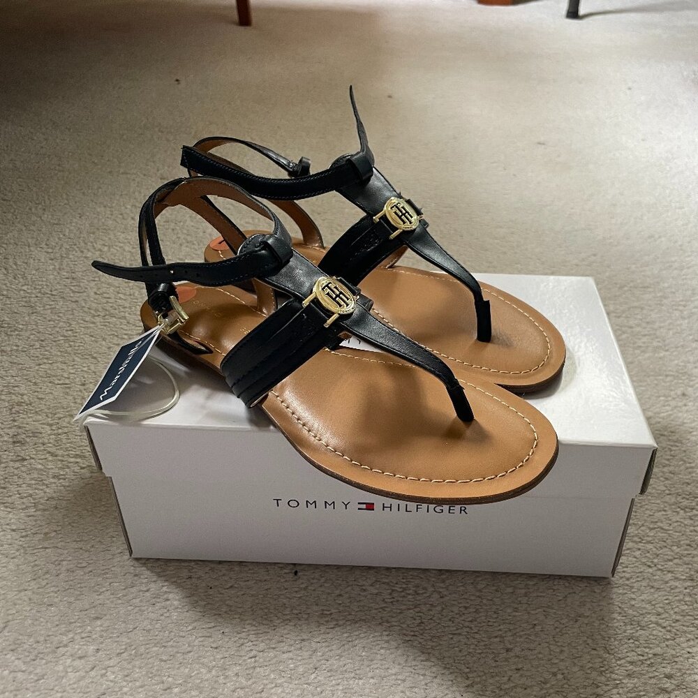 Tommy Hilfiger Sandals - Navy/Size 7